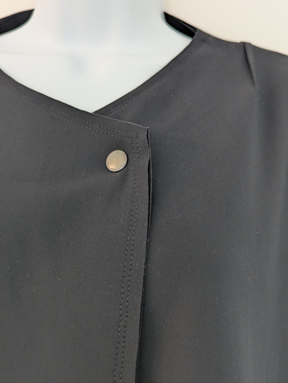 Sarah Pacini Black Asymmetrical Long Jacket Made in Italy Size 4 Minimalist - Picture 6 of 7